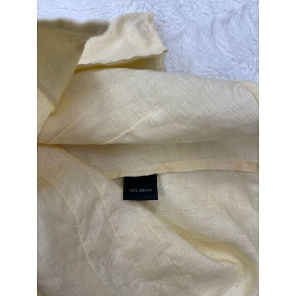 Lafayette 148 Two Piece Skirt Shirt Outfit 10 Spring Easter Summer Yellow Embroi - Picture 9 of 11